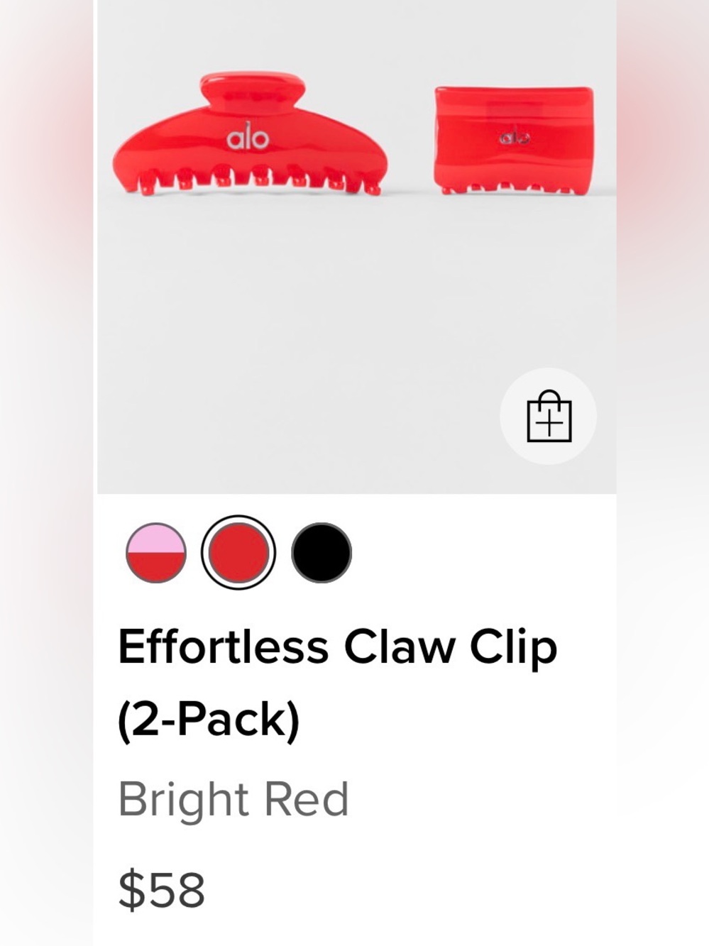 Effortless Claw Clip (2-Pack) Bright Red (retail price $58) discounted ~ NEW - Picture 5 of 6